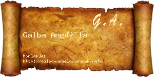 Galba Angéla névjegykártya
